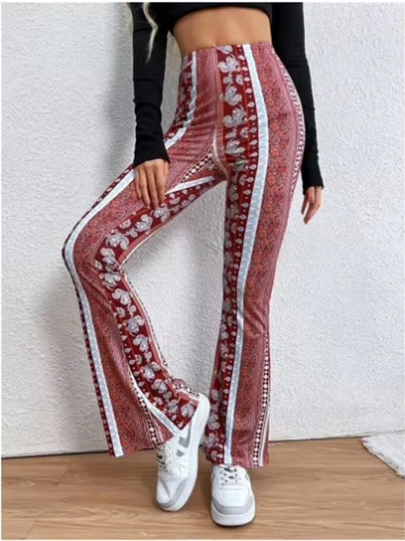 Elevate Your Style with Our High Elasticity Slim Fit Flared Casual Pants for Women