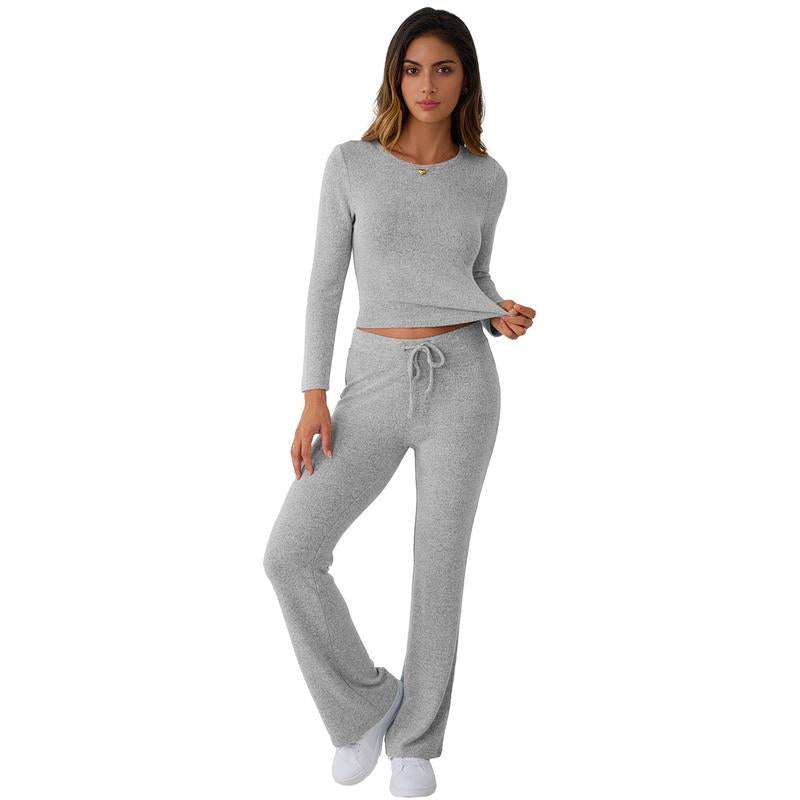 Elevate Your Comfort with TRENDY QUEEN Women’s 2 Piece Yoga Flare Leggings Set – Perfect for Casual Outings and Relaxation!