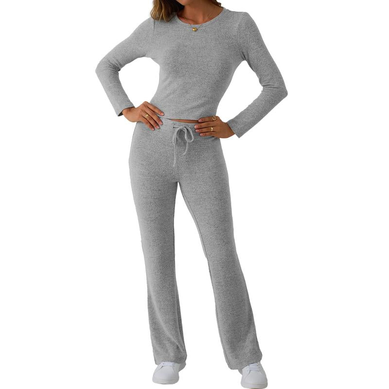 Elevate Your Comfort with TRENDY QUEEN Women’s 2 Piece Yoga Flare Leggings Set – Perfect for Casual Outings and Relaxation!