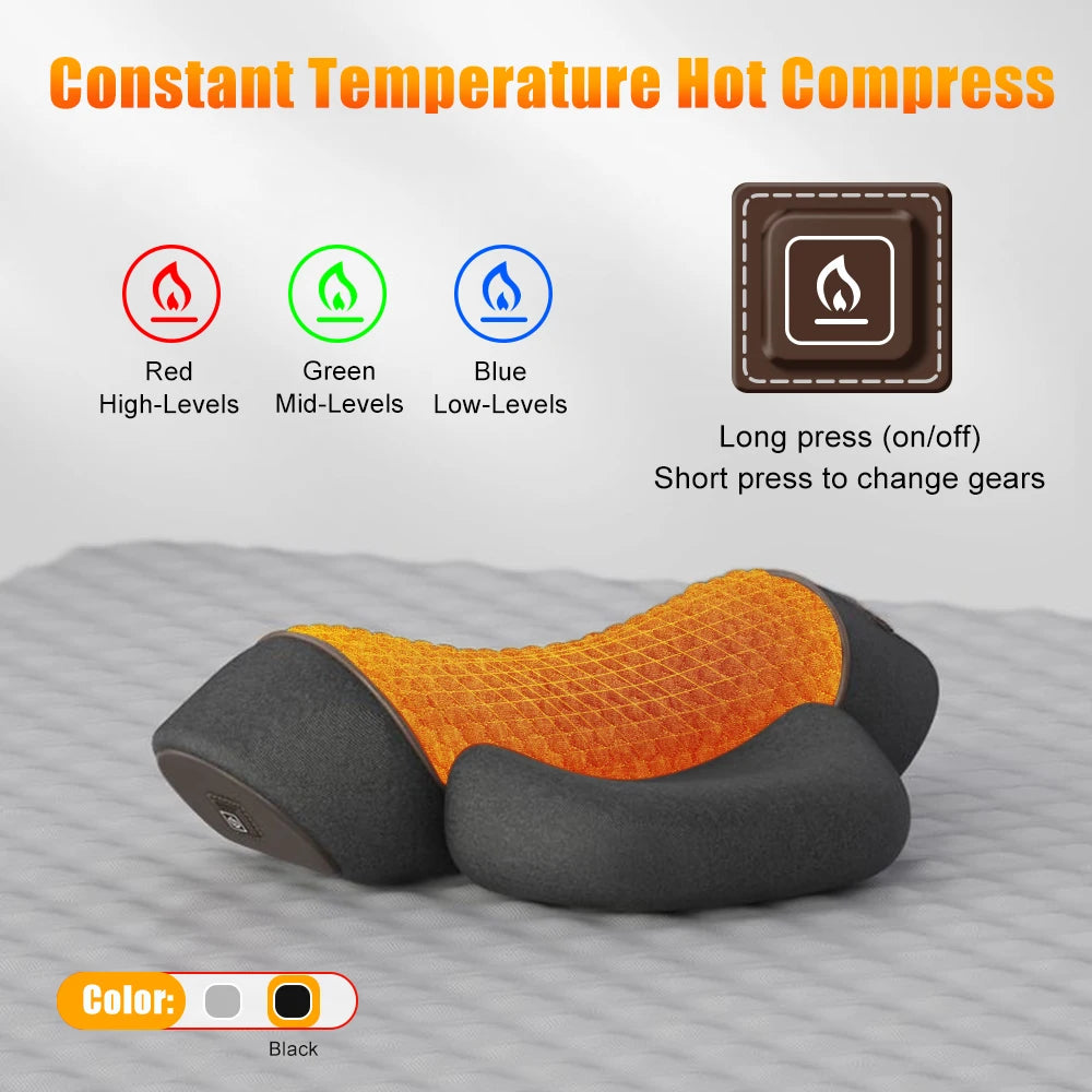 Rejuvenate Your Neck with the Ultimate Electric Neck Massager: Hot Compress, Vibration, and Cervical Support for Total Relaxation