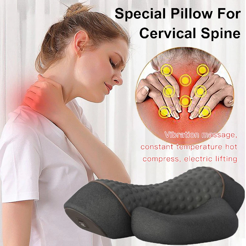 Rejuvenate Your Neck with the Ultimate Electric Neck Massager: Hot Compress, Vibration, and Cervical Support for Total Relaxation