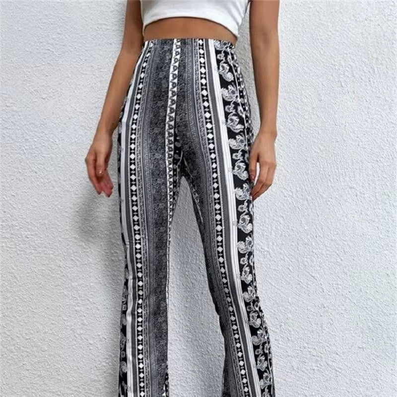 Elevate Your Style with Our High Elasticity Slim Fit Flared Casual Pants for Women